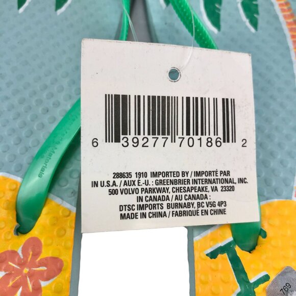 Flip Flops Fun in the Sun Small NEW Women's Beach Pool Camping Casual Summer - Picture 5 of 7